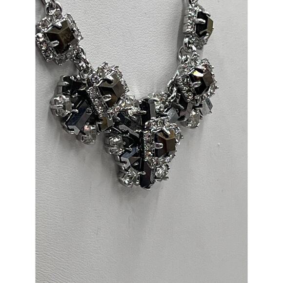 Kate spade Atomic Floral necklace 18" with extender black silver mirror finish - Picture 8 of 14